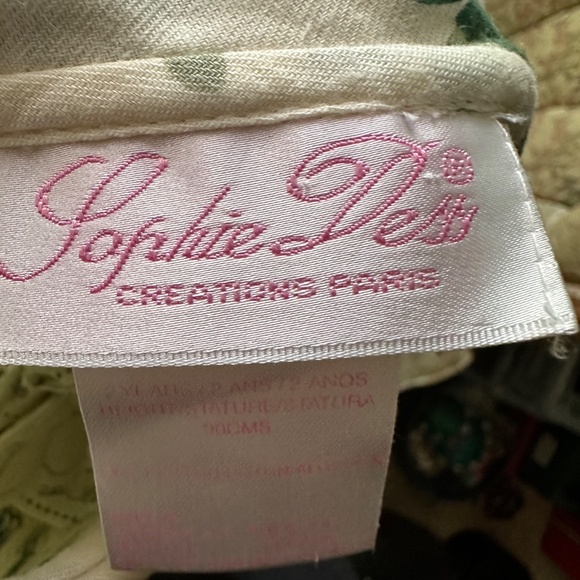 Vtg. Child's Sophie Dess Creations Paris Smocked Acorn Print Dress - Sz 2 Yrs - Picture 7 of 13